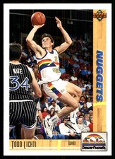 Todd Lichti 1991-92 Upper Deck #299 Nuggets NBA READ FREE SHIPPING AutographDen