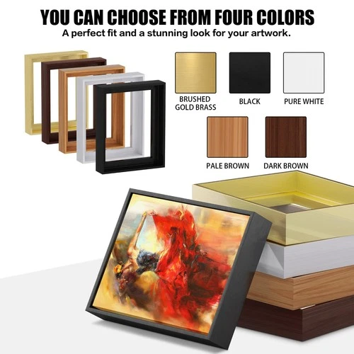 Picture Photo Frame Canvas Floater Frame Fit 1”–1.25”Deep Gallery-Wrapped Canvas