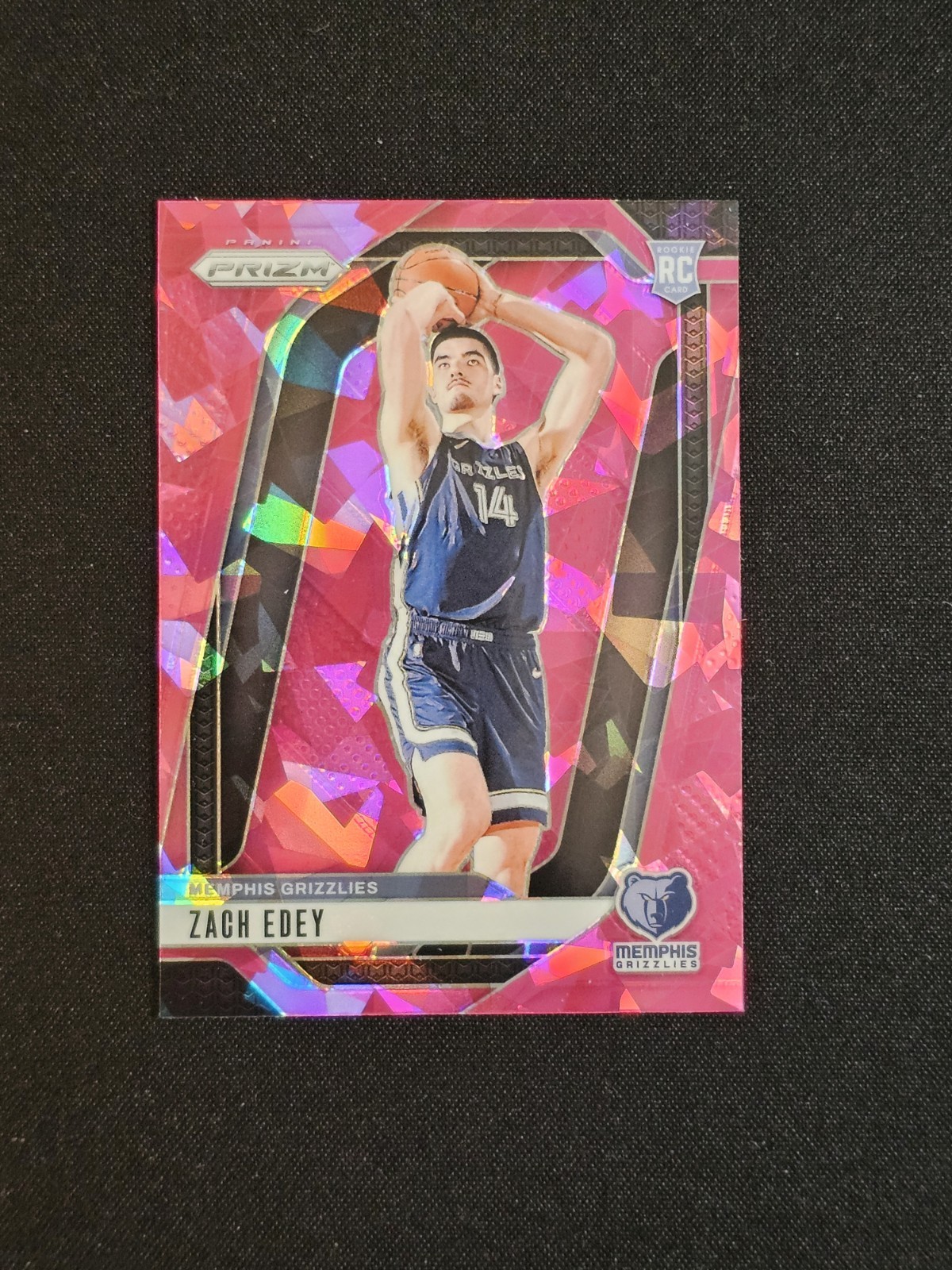 2024-25 Panini Prizm - Zach Edey #249 Pink Ice Prizm (RC)