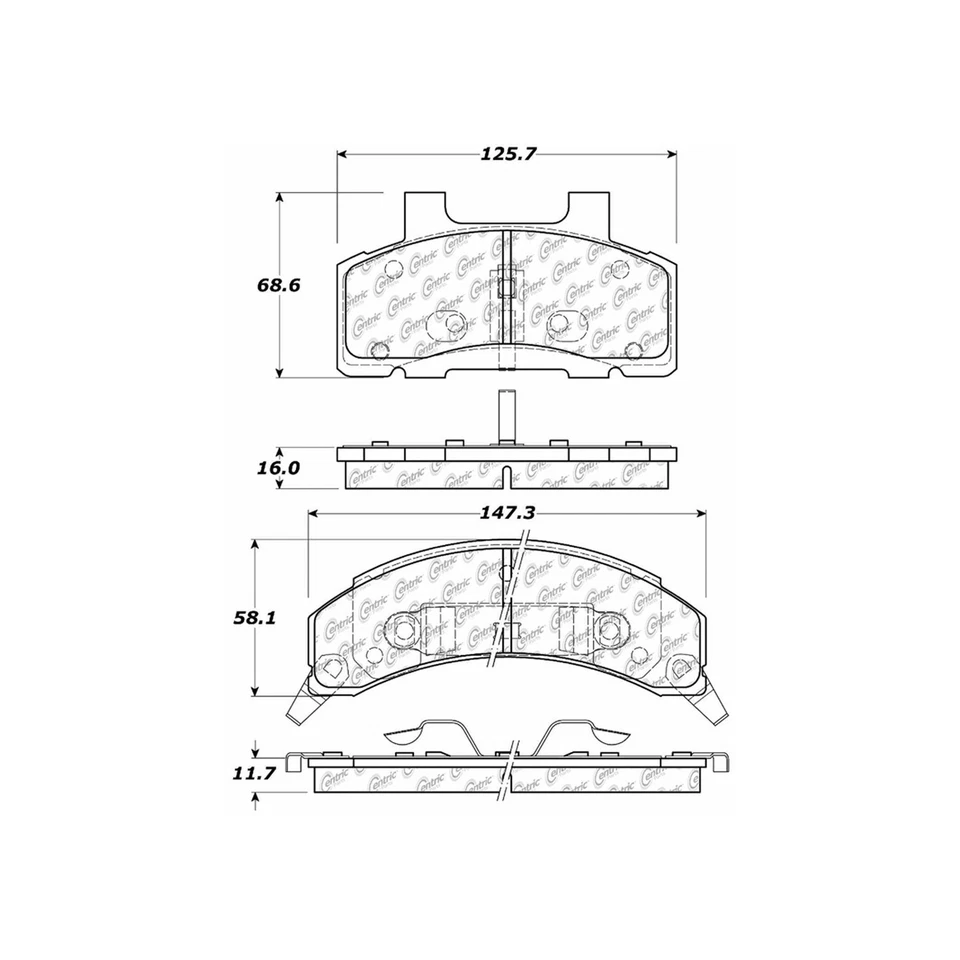 For 1986-1991 Buick LeSabre | Centric Front Disc Brake Pads | Ceramic - Image 4 of 4