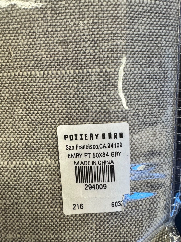 Cortina Pottery Barn algodón esmerilado lino 50x84 gris filtro de luz 3-1 poste superior Foto 3 de 4
