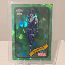 2025 Topps Chrome Marvel Sapphire Domino #154 Green Refractor Parallel 51/99
