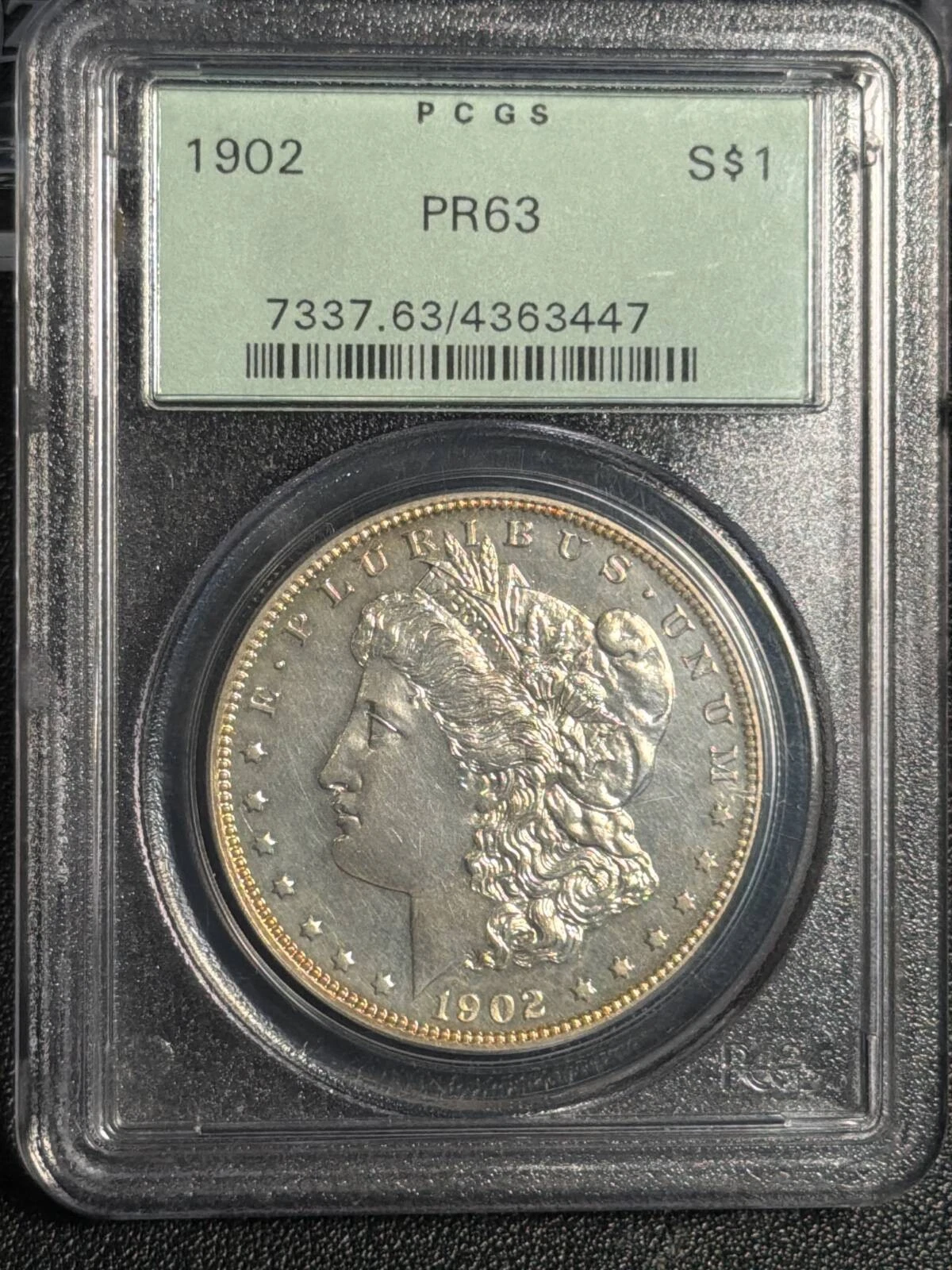 1902 Morgan Silver Dollar PCGS PR-63 OGH PQ+