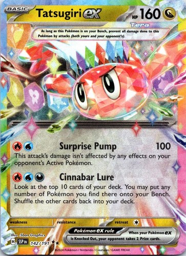 Tatsugiri ex 142/191 Double Rare Surging Sparks Pokemon Holo Near Mint