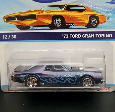 Hot Wheels Cool Classics '73 FORD GRAN TORINO BLUE FLAMES 12/30