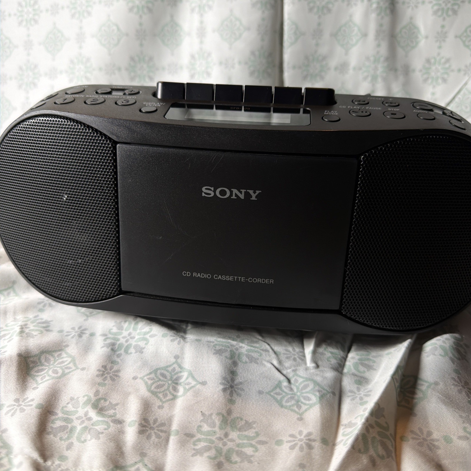 Sony CFDS50 Portable Boombox CD, Cassette AM/FM Radio, Teste