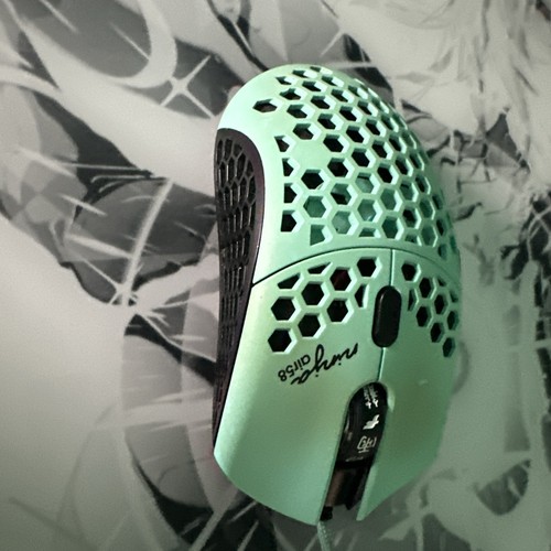 Finalmouse ninja air58 Cherry Blossom Blue Gaming wired Mouse honeycomb
