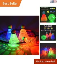 Colorful Light-Up Birdies - Nylon Badminton Shuttlecocks for Every Skill Level