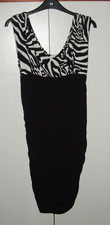 Futuro - Black / White - Pencil / Bodycon Dress - Stretch - Women's Size UK S/M