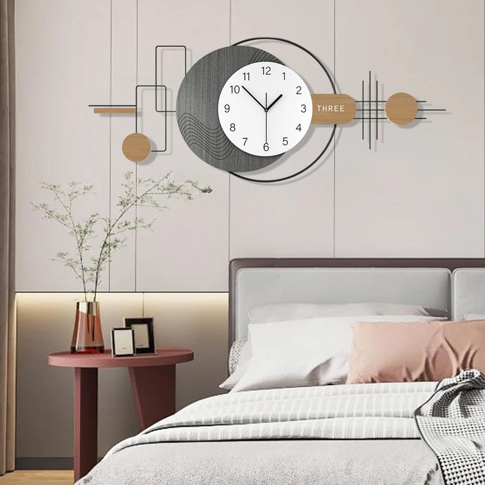 Moderno Grande Orologio Da Parete, Orologio Da Parete Creativo Moderno 3D Design - Immagine 4 di 4