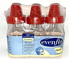 Evenflo Classic Baby Bottles Silicone VTG Vintage 2003 set of 3 infant 4 oz