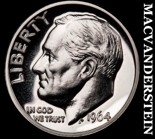 1964 Roosevelt Dime- Silver- Choice Gem Proof Luster No Reserve #J2886