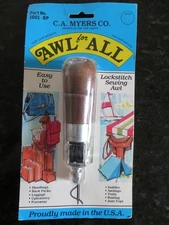 VINTAGE C. A. MYERS CO. AWL FOR ALL" LOCKSTITCH SEWING TOOL 1001-BP " SEALED!