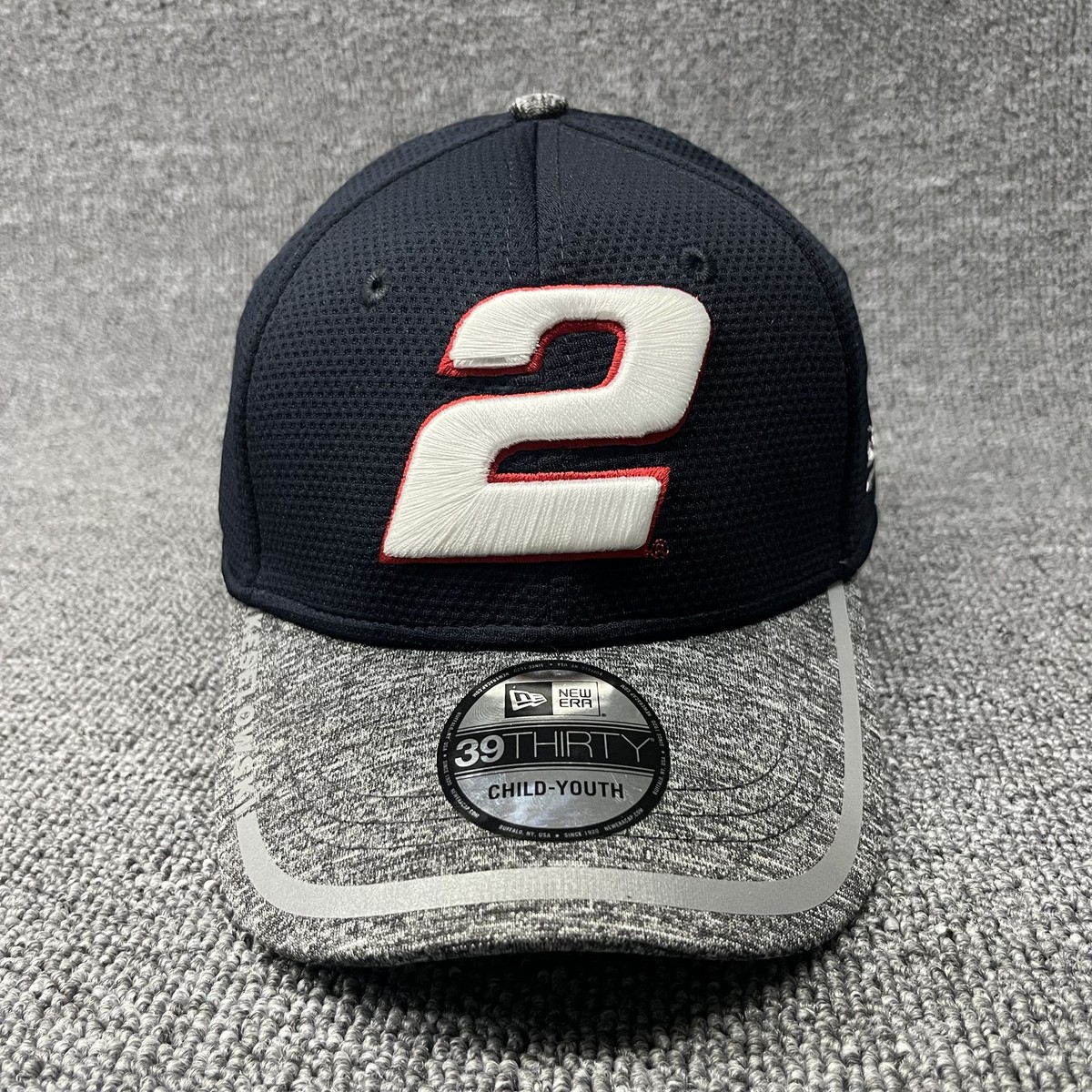 Brad Keselowski #2 Team Penske New Era 39THIRTY Youth Stretch Fit Hat Black Gray