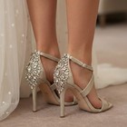070. Badgley Mischka Cadence ll Jeweled Gold Heels - Size 9 - MSRP $225 — photo 1