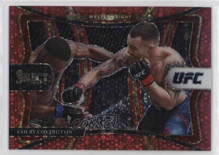 2021 Panini Select UFC Premier Level Red Disco Prizm /199 Colby Covington 3l1