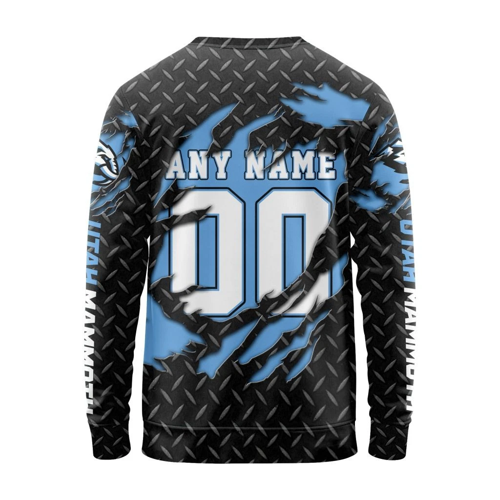 Personalized Utah Mammoth Sweater Special Black Metal
