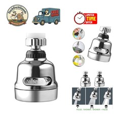 Adjustable Kitchen Faucet Swivel Sprayer - 3 Modes  Stainless Steel Design