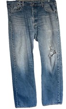 Levi s 501 Men s Button Fly Jeans 36x30 Distressed Medium Wash 90s USA Y2K