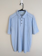 Tommy Bahama "Island Zone" Polo Shirt Men's Large Blue Short Sleeve Stretch