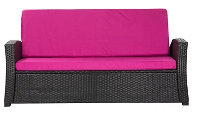 Coussins pour canapé de jardin en résine tressée rotin – coussins pour banquette - Photo 1/4