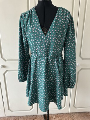 Glamorous Green Teal Dress Size 14 Brand New With tags