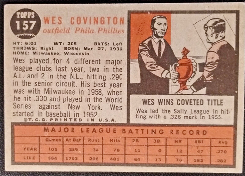 1962 TOPPS BASEBALL #151-200 YOU PICK Get Best Prices SAVE$$ - Picture 60 of 422