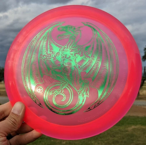 XXL Dragon Stamp Champion THUNDERBIRD Disc Golf Innova 173-175g NEW Hot Pink