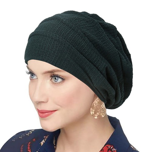 Women Ladies Slouchy Beanie Hat Turban Headwear Hairband Stretch Headwrap Cap - Picture 13 of 14