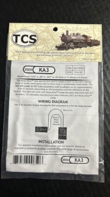 Train Control Systems TCS KA4 #1688  ''Keep Alive'' Free Shipping