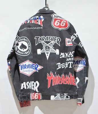 Supreme × Thrasher 15SS Work Jacket Black Size S From Japan Supreme × Thrasher 15SS Work Jacket Black Size S From Japan