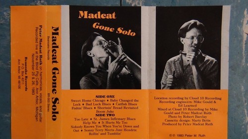 Peter Madcat Ruth (Master Harmonica Player) Very rare cassette MADCAT GONE SOLO - Picture 4 of 10