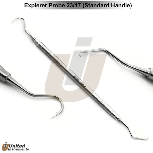 Set 4 Kit Profilazione Dentista Igiene Dentale Specchio Explorer Sonda Scaler Pinzette - Foto 3 di 5