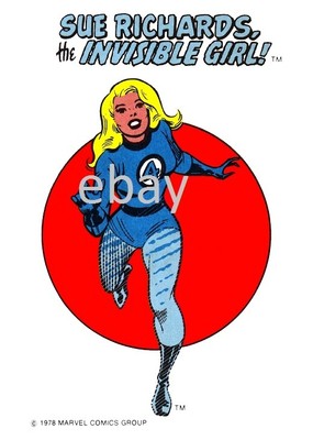 1978 Marvel CIRCLE PRINT featuring INVISIBLE GIRL / SUE RICHARDS