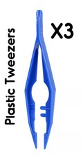 3PCS Plastic Tweezers Anti-Static Non-Conductive Forceps Jewelry Tech Tools