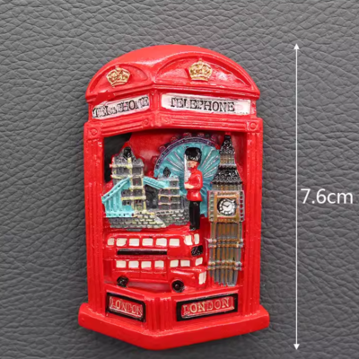 Calamita Frigorifero 3D Londra Regno Unito, Souvenir Da Viaggio Con Taxi E Cabina Telefonica, Magnete Per Decorazione Casa - 5