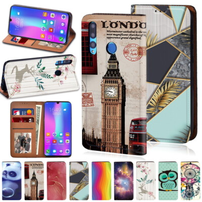 Gedruckte Smart Cover Handyhülle für Huawei P20/P30/P40 Pro PLus P Smart Series  