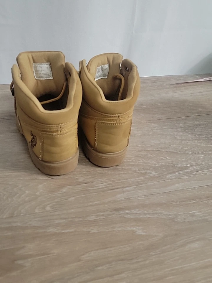 Botines Polo Assn tostados EE. UU. cordones y hebilla Andes niños talla 3M EE. UU. Foto 3 de 4