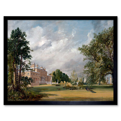 Constable Malvern Hall 1821 Gemälde Wandkunstdruck gerahmt 12x16