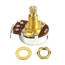 FLEOR 100PCS B250K 18mm Copper Long Shaft Guitar Bass Potentiometers Pots Golden