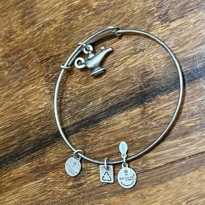 Alex and Ani Lamp Of Light Charm Bangle Silver I
