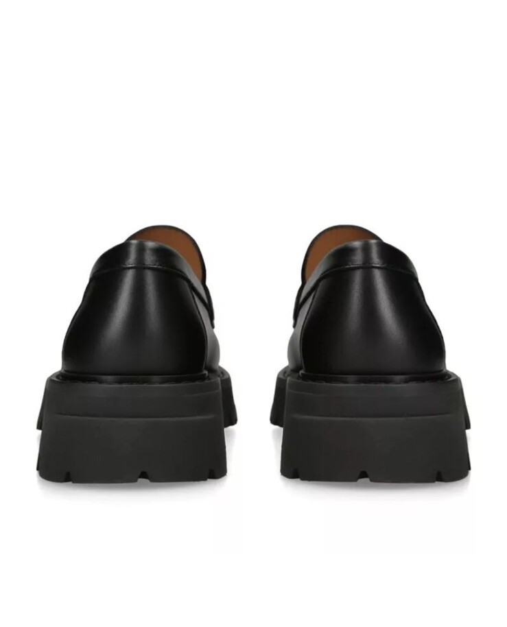 New Salvatore Ferragamo Fergal Black Leather Lug Sole Chunky  display picture 2