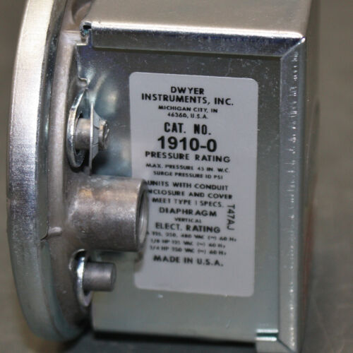 PARTIAL - Dwyer Differential Pressure Switch 1910-0, Adjustable, SPDT, 1/8" FNPT - Picture 6 of 6