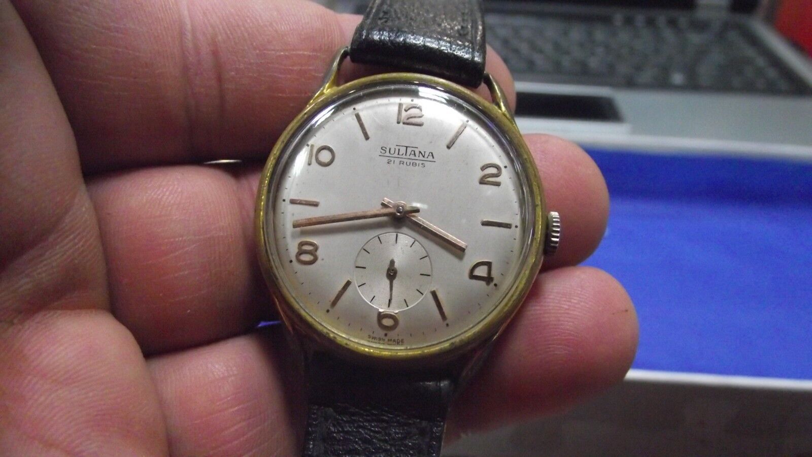 SWISS WATCH SULTANA  21 JEWELS GOLD PLATED - Men's  VINTAGE