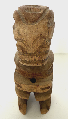 Primitive Art Carved Wood Tiki Carving Sculpture Figurine 4" Vintage 70's - Picture 6 of 8