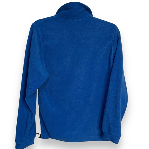 Columbia Fleece Zip Front Jacket Unisex Youth 14/16 Blue Color Block Pockets - Picture 3 of 9