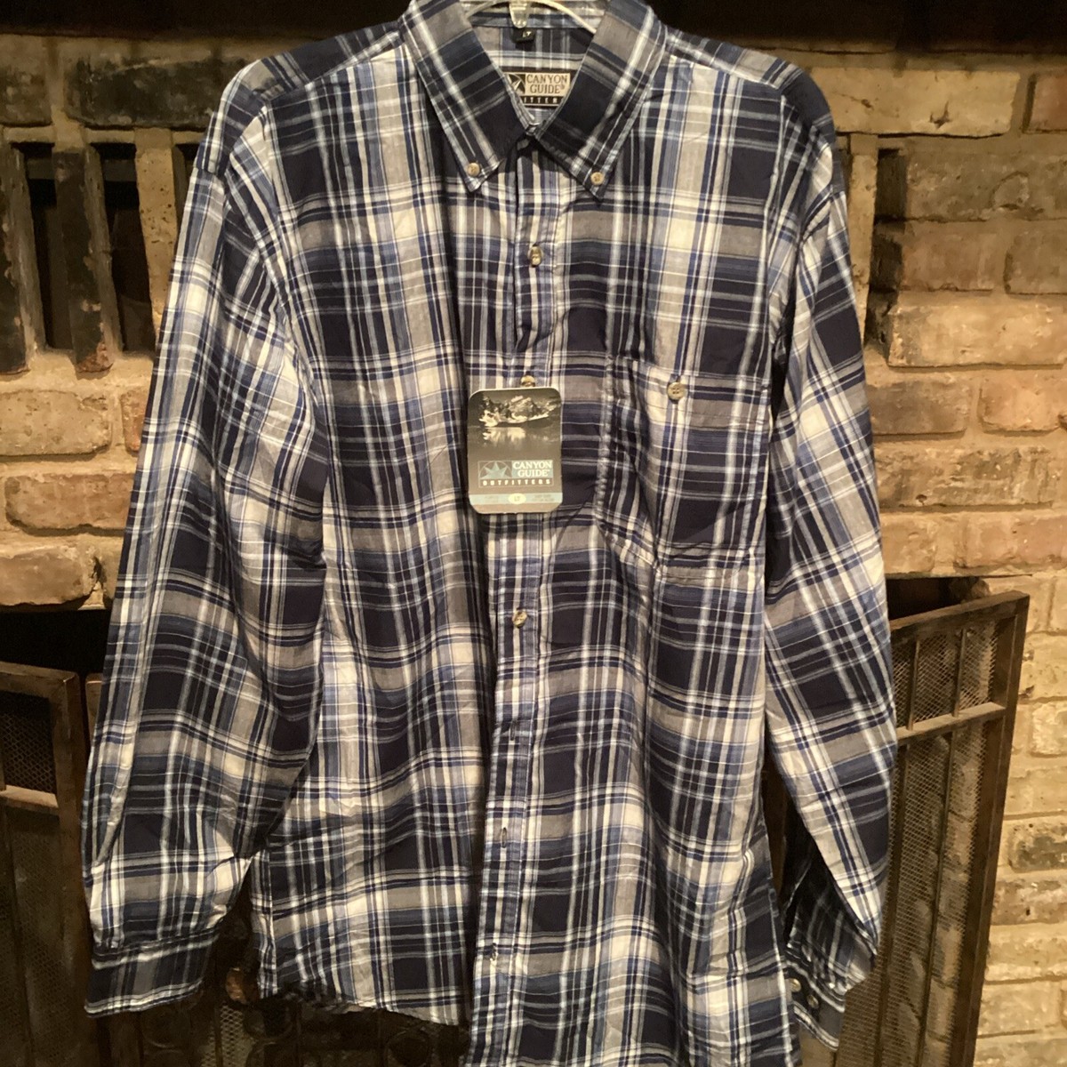 Chemise Homme Canyon Guide à Manches Courtes – Bleu Plaid Multicolore – Taille XL Occasion