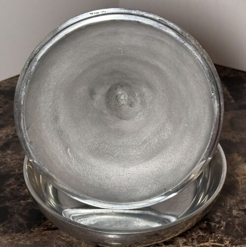 Seltenes Nima Oberoi Lunares Greco überdachtes Gefäß Sandguss Aluminium Serviergeschirr - Bild 5 von 10