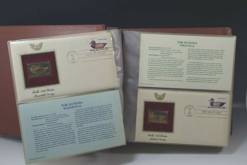 41 REPLICHE D'ORO FRANCOBOLLI EMISSIONI 25 GENNAIO 1985/GEN 23 1986 SET 1 GIORNO COPERTINA ORO 22K - Foto 4 di 11