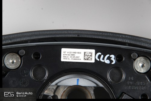 07-10 Mercedes W216 CL63 S63 S65 AMG Steering Wheel w/ Paddle Shifters OEM - Picture 9 of 15